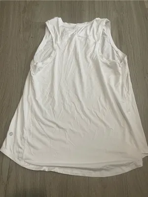 CRZ YOGA White Athletic Tank Top thumbnail 2