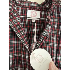 Victoria Dunn Stewart Tartan Plaid Maxi Dress Size XS Red Folly Holly‎ New $195 thumbnail 6