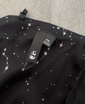 Tie Around Crop Top Black thumbnail 4