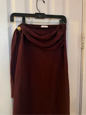 Meshki Bowie Low Rise Draped Knit Maxi Skirt thumbnail 2