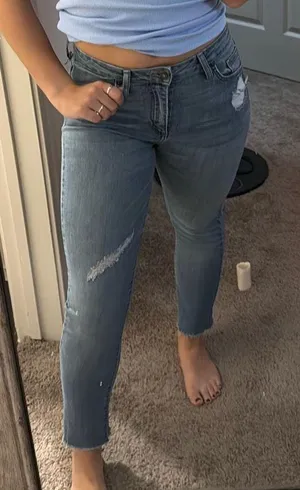 Just Black Denim Jeans Skinny Distressed thumbnail 1