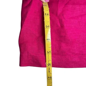 Company Collection Fuchsia Pink Linen Blend Shorts Elastic Waist‎ Drawstring LG thumbnail 7