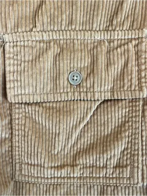 American Eagle AE Hooded Cropped Corduroy Button Up Shirt Shacket Small M Top thumbnail 9