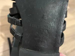 Vince Camuto Leather Sandals‎ Square Toe Lavelinn Wrap Around Flats black size 7 thumbnail 11