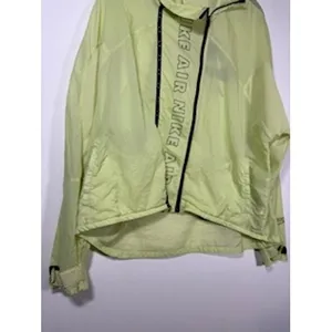 NIKE AIR Full Zip Running Windbreaker‎ Jacket XL Neon Yellow Green Athletic Y2K thumbnail 3