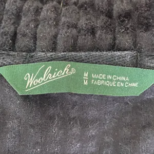 Woolrich Black Cotton Corduroy Zip Vest Fall Gorpcore Trail‑Ready Essential M thumbnail 5