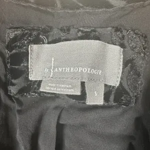 Anthropologie Somerset‎ Mini Dress Womens Small Black Floral Velvet Tiered Vneck thumbnail 6