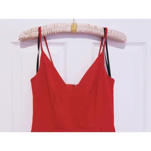 XScape Womens Asymmetrical Ruffle Midi Dress Size 4 Red Cocktail Wedding Guest Event thumbnail 8