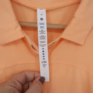 Lululemon Polo Shirt Womens 10 Quick-Drying SS Polo Sunny Coral Button-Down NEW thumbnail 2