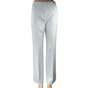 BCBGMAXAZRIA Women's White High Waisted Straight Leg Trouser Dress Pants Size 0 thumbnail 2