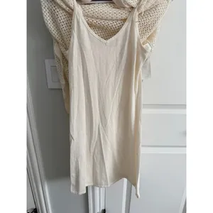Everlane NWOT Lace Knit Maxi Sweater Dress W/Slip Bone Small Organic Cotton thumbnail 12
