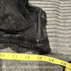 Victoria’s Secret Bralette black large velvet trim lace front Closure EUC thumbnail 6