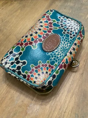 Fossil Teal Multicolor Dot-Print Clasp Wallet thumbnail 3
