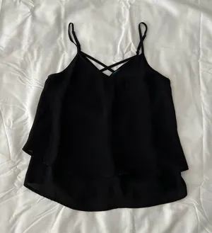 Black Layered Flowy Tank thumbnail 1