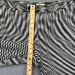 Maeve Anthropologie Houndstooth Flare Leg Trousers‎ Black White Womens Size 10 thumbnail 4