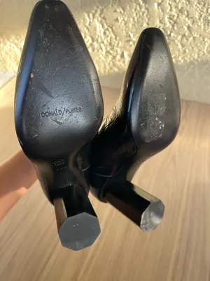 Donald J. Pliner Black Patent Chelsea Block Heel Ankle Boots thumbnail 6