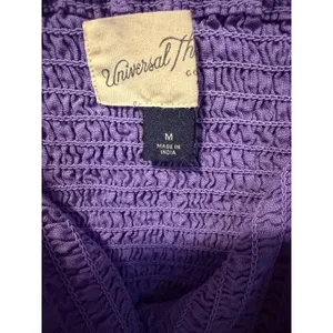Universal Thread Purple Smocked Tiered Midi Dress‎ Back Cutout Womens Size M thumbnail 8