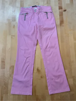 Sportmax Vintage Pink Y2K Mid Rise Zipper Detail Bootcut Pants thumbnail 1