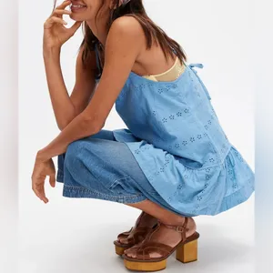 Free People Caught Up Tunic in Blissful Blue Combo, NWT thumbnail 3