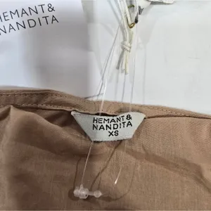 HEMANT AND NANDITA Lani Palm Mini Dress in White XS thumbnail 10