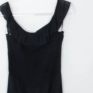 Ralph Ralph‎ Lauren Black Off Shoulder Smocked Midi Dress Womens Size Medium thumbnail 7