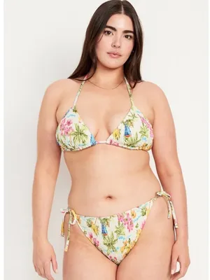 Old Navy Textured Triangle String Bikini Set Top‎ M Bottom S New Swim thumbnail 1