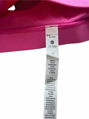 CRZ Yoga NEW Women's Bright Pink Yoga Bra Size Medium #260226 thumbnail 4