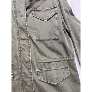 Levi Strauss‎ & Co Field Jacket Womens Medium Olive Green Cotton Utility Coat thumbnail 8