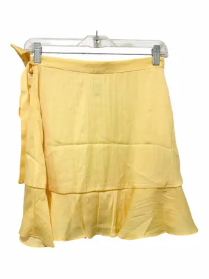 Anthropologie Maeve‎ Ruffle Mini Skirt in Sunray Yellow Small NWT thumbnail 6