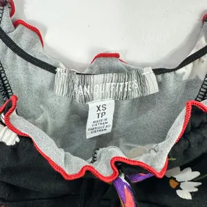 Urban Outfitters Babydoll Top Women XS Black Cherries Floral Y2K Coquette Dainty thumbnail 2