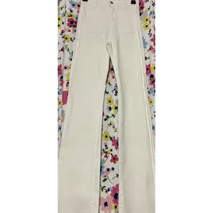 Sinsay Denim High Rise White Flared Leg Stretch Pockets Sz 24 Waist 32 Inseam thumbnail 2