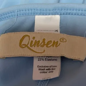 Qinsen Women's Blue Sleeveless Stretch Tennis Golf Built In Shorts Mini Dress S thumbnail 5