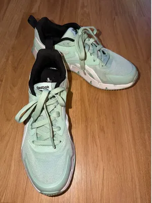 Reebok Womens Mint Green Mesh Running Shoes Sneakers Size 9 thumbnail 1