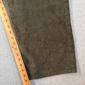 Old Navy Women's 12 Extra High Rise Sky-Hi Wide Leg Corduroy Pants Olive Brown thumbnail 2