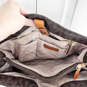 Michael Kors Hamilton Large East West Monogram Shoulder Tote thumbnail 8