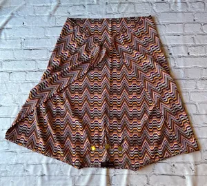 Dana Buchman Geometric Cowl Sleeve Tunic Top Blouse Retro Disco XL Print Gold thumbnail 1