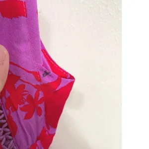 Abel the Label Pink Purple Floral Open Back Maxi Dress M Resort Boho Tropical thumbnail 5