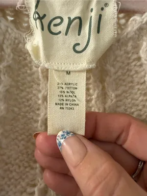 Kenji for Anthropologie 2000’s Women’s Cream Cable-Knit Midi Dress thumbnail 3