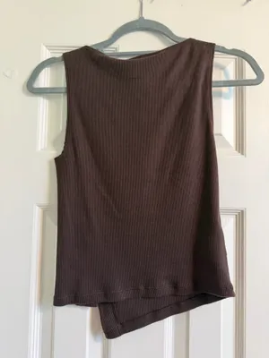 Reformation Hudson Knit Tank in Mole thumbnail 5