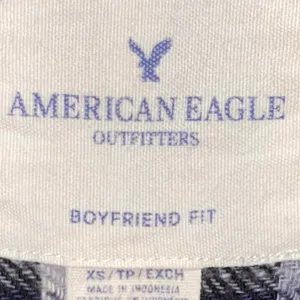 American Eagle Boyfriend Fit Plaid Flannel Button-Up Shirt XS thumbnail 5