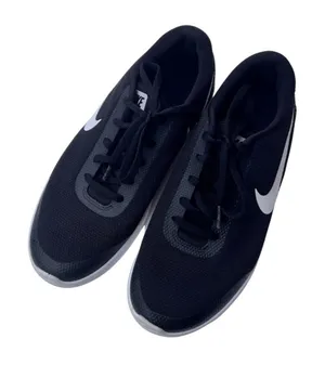 Nike Women's Black and White Athletic Sporty Running Swoosh Logo Sneakers Sz 8.5 thumbnail 1