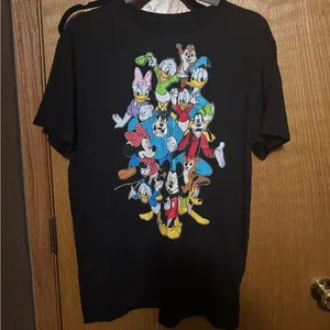 Disney Mickey Mouse Black T-Shirt thumbnail 1