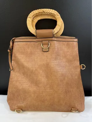 Vintage Womens Tan 3 Way Convertible Bag SKU 6408 thumbnail 1