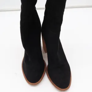 Mi.iM Womens Black Faux Suede Over The Knee Block Heel Boots Size 9 Pointed Toe thumbnail 4