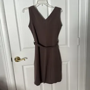 Elegant Brown Sleeveless Dress in more 33/29/36 thumbnail 4