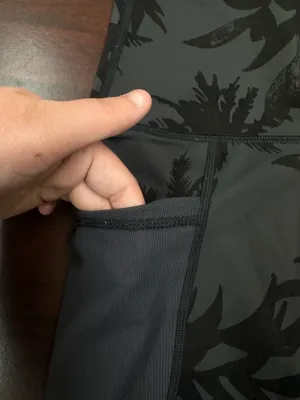 Aerie Tropical Print Black Hi-Rise Bike Shorts Size Small thumbnail 4