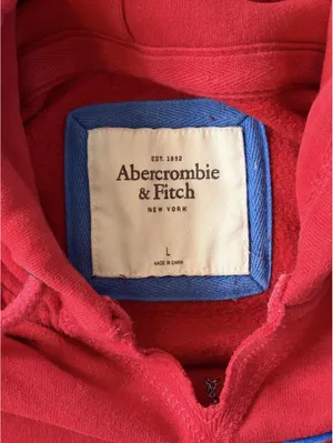 Vintage Y2K Abercrombie & Fitch Preppy Collegiate 00s Red Hoodie size small thumbnail 6
