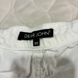 Dear John White Denim Shorts Womens Size 30 Frayed Hem‎ Casual Summer Festival thumbnail 3