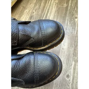 Dr Martens Devon Flower Platform Boots Black Leather Buckle EU39 US8 thumbnail 8
