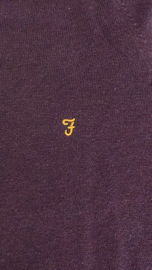 Farah Men's Burgundy Crewneck Sweater thumbnail 2